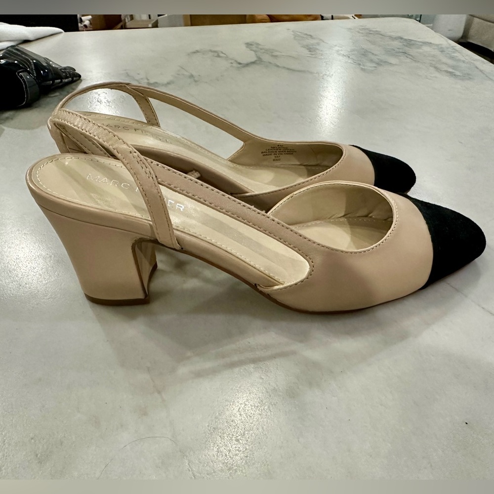 Marc Fisher Two Tone Cap Toe Slingback Size 8 - $65
